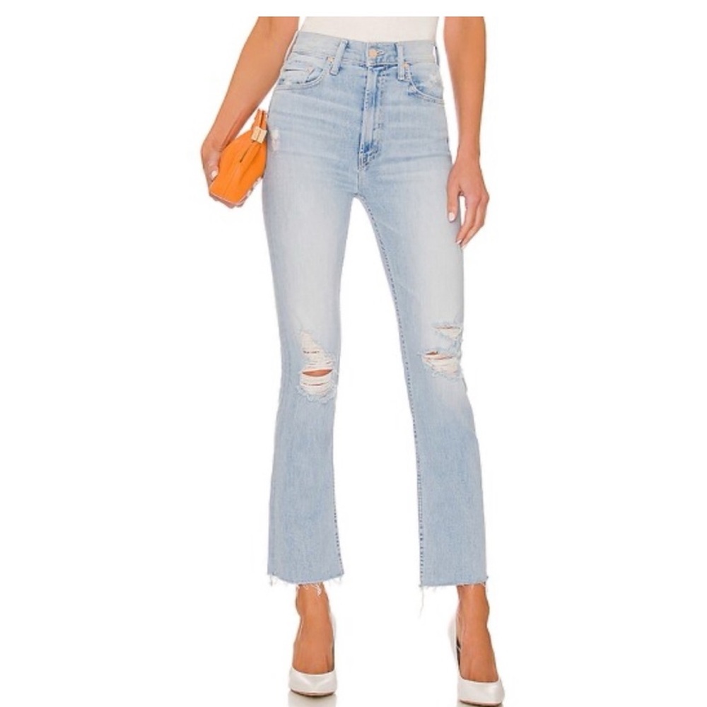 MOTHER HIGH Waisted Rider Ankle Fray Island After Hours Jean- Size 26